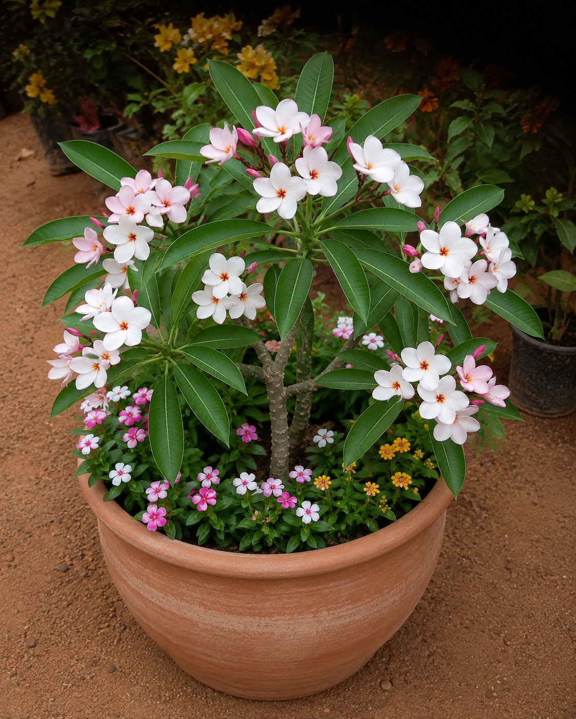 Plumeria pinkish white(Narrow Leaf)