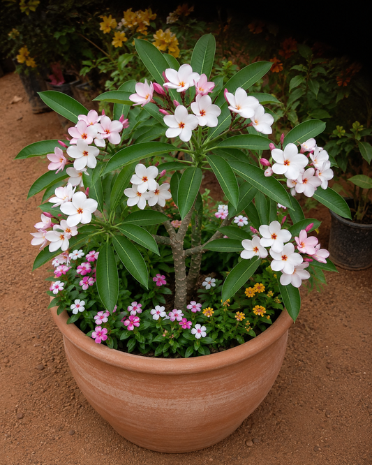Plumeria pinkish white(Narrow Leaf)